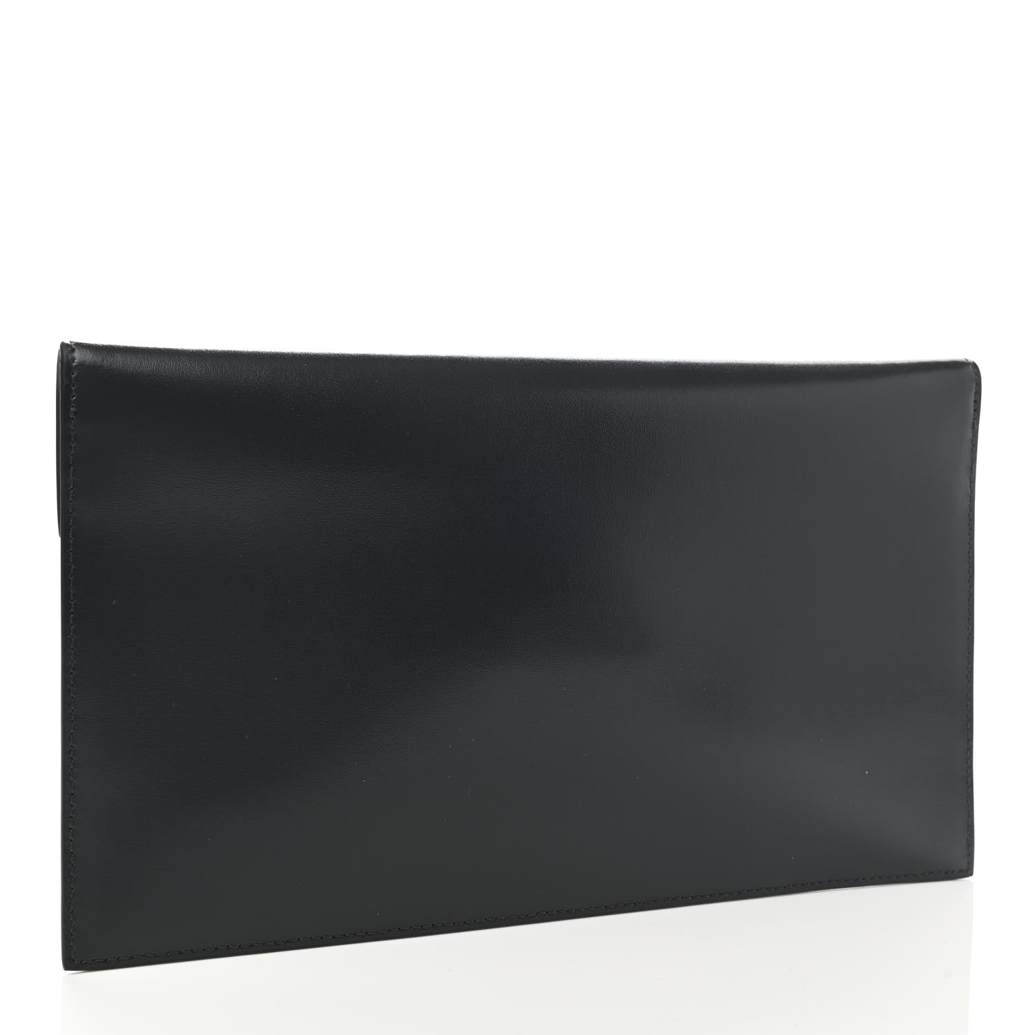 Saint Laurent Smooth Shiny Calfskin Uptown Pouch Storm 3 of 8