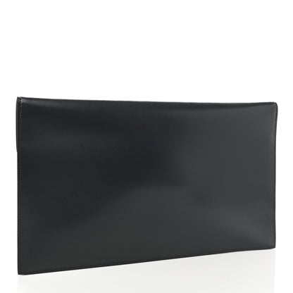 Saint Laurent Smooth Shiny Calfskin Uptown Pouch Storm 3 of 8