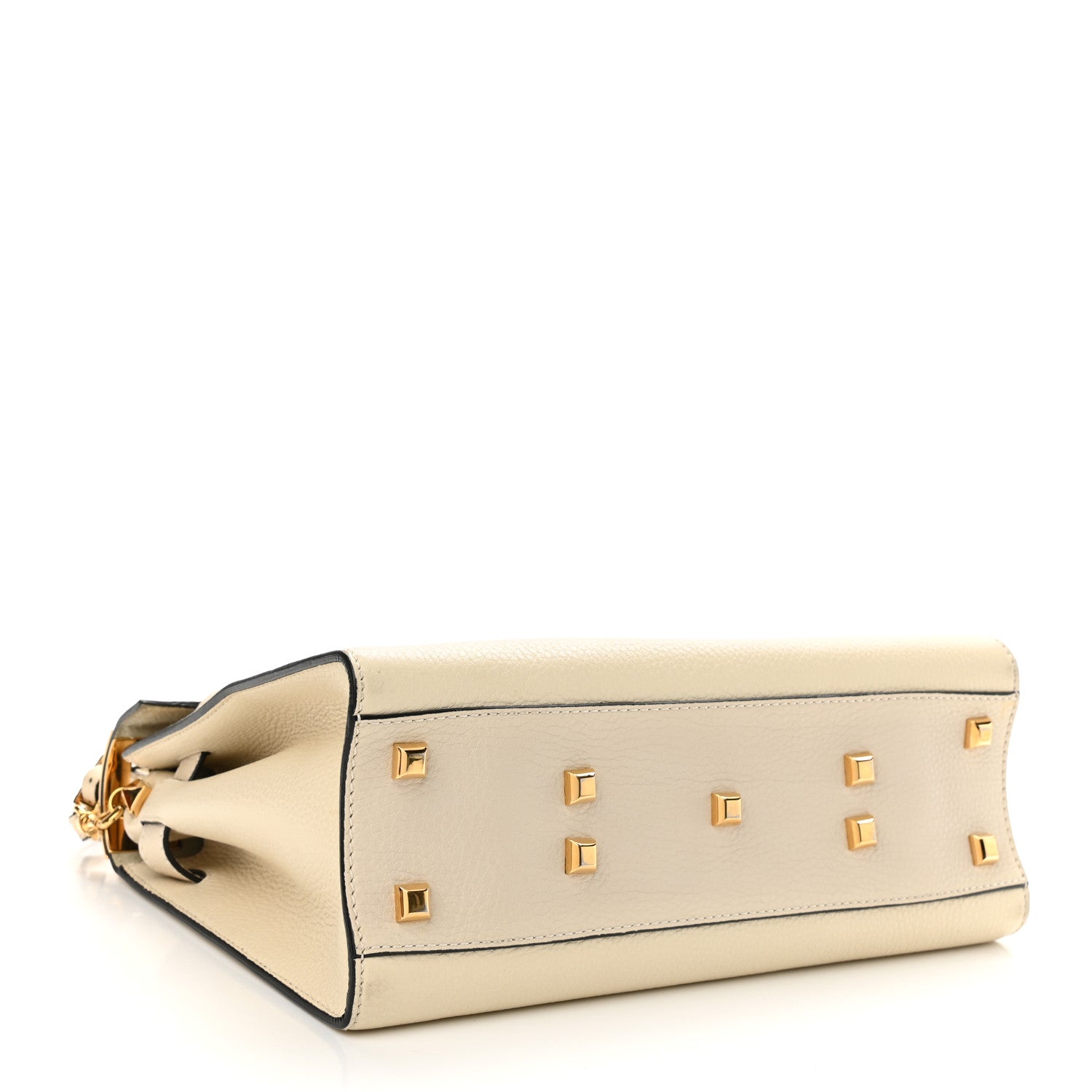 Valentino Garavani Grained Calfskin Medium My Rockstud Frame Bag Light Ivory 4 of 12