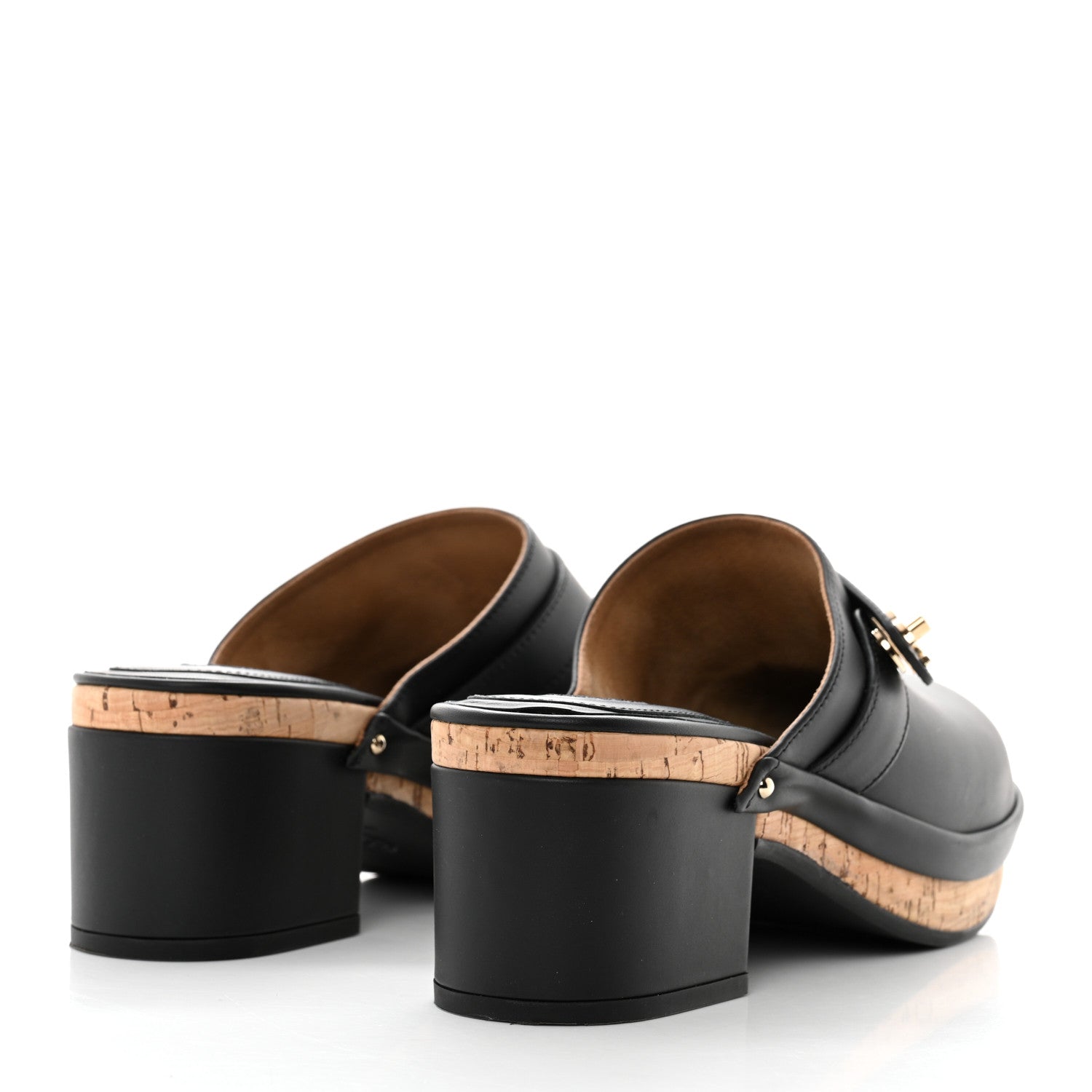 Chanel Calfskin CC Turn Lock Clogs 39 Black 4 of 7