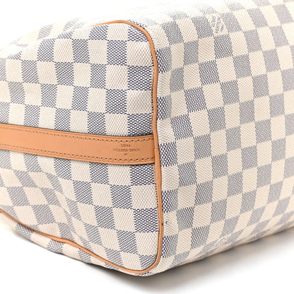 Louis Vuitton Damier Azur Braided Speedy Bandouliere 30 Blue 9 of 11