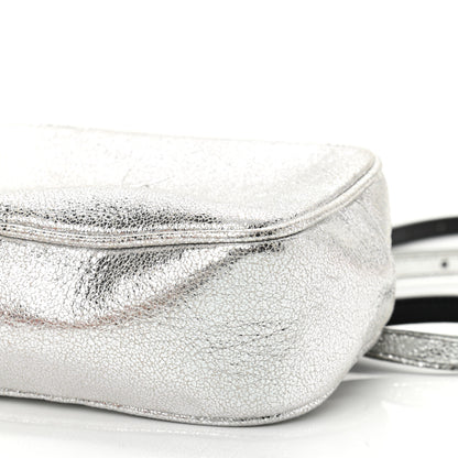 Saint Laurent Metallic Lambskin Monogram Lou Belt Bag Argento 10 of 10