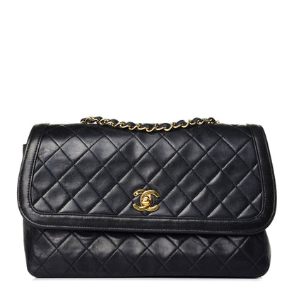 Chanel Lambskin Quilted Medium Single Flap Black 1 of 8