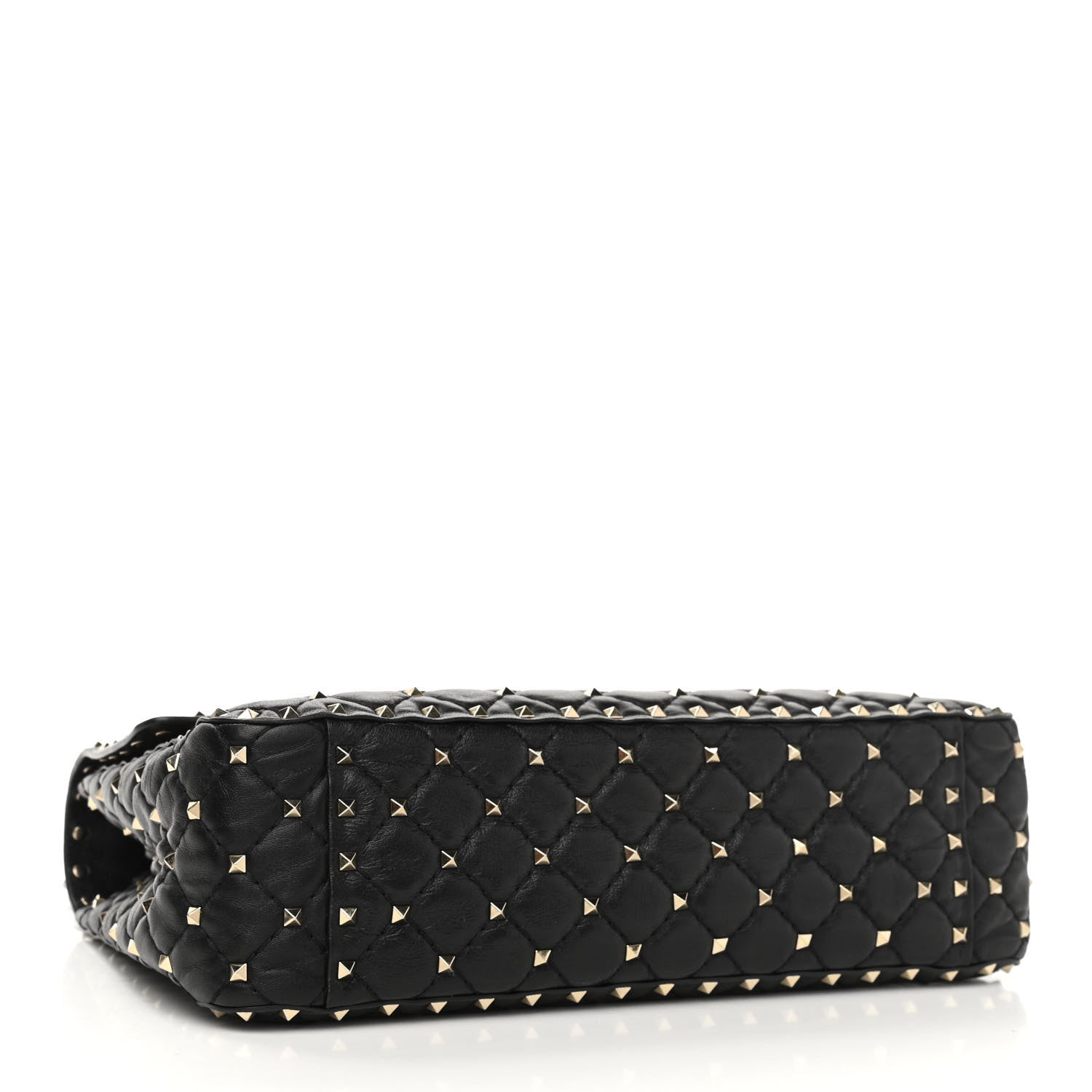 Valentino Garavani Lambskin Large Rockstud Spike Shoulder Bag Black 4 of 11