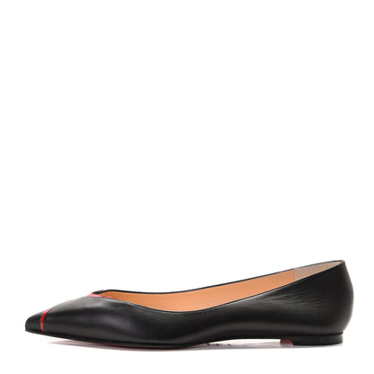 Christian Louboutin Nappa Patent CL Pump Flats 40 Black Loubi 1 of 9