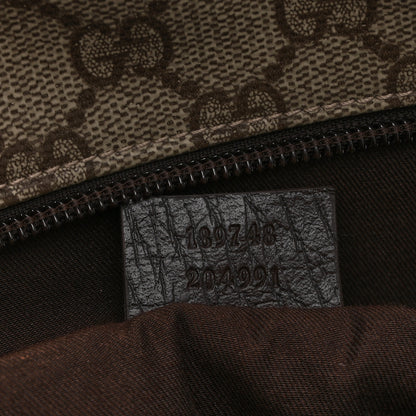 Gucci GG Plus Monogram Web Large Flap Messenger Bag Beige Dark Brown 7 of 10