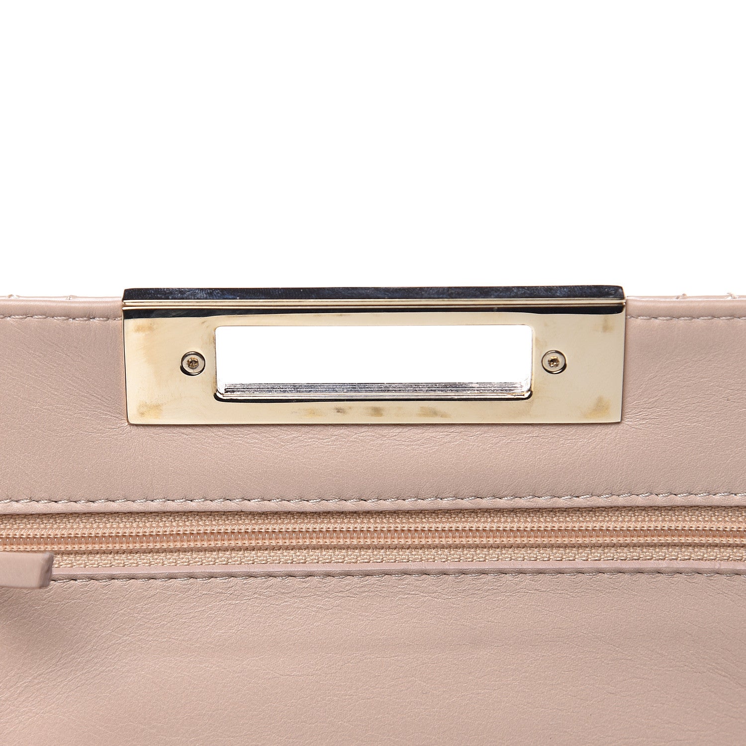 Chanel Patent Quilted Golden Class Clutch With Chain Light Beige 14 of 14