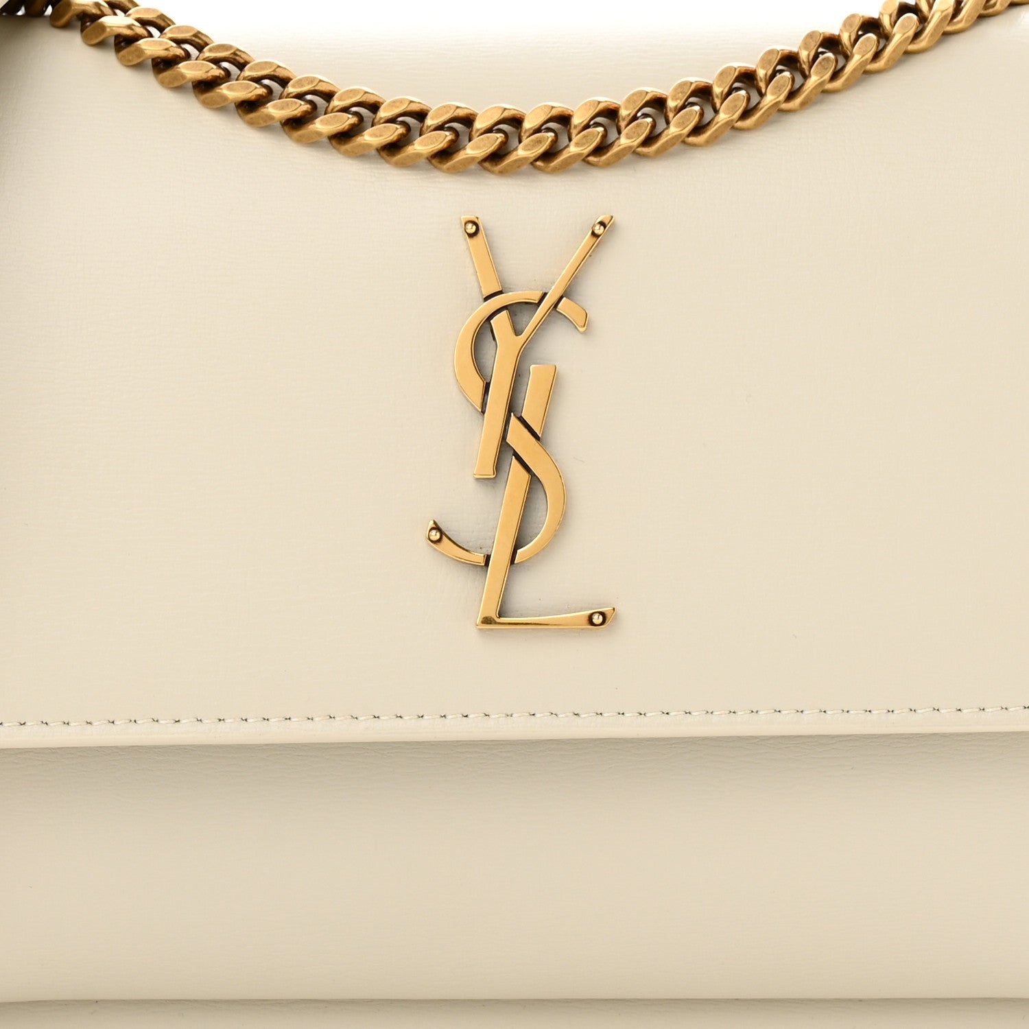 Saint Laurent Calfskin Medium Monogram Sunset Crema Soft 8 of 11
