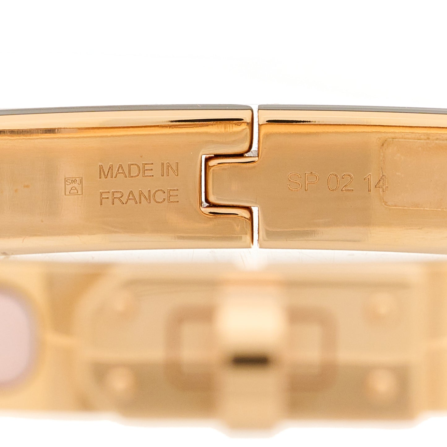 Enamel Mini Clic Kelly Bracelet PM Rose Candeur