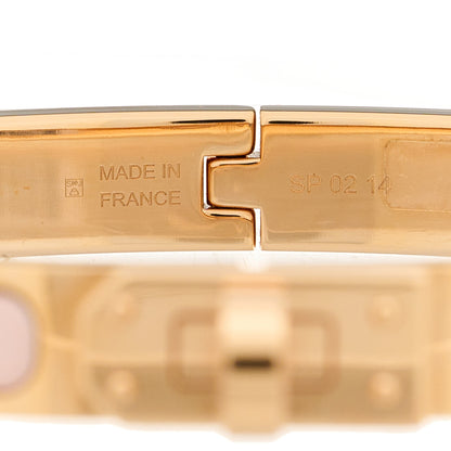 Hermes Enamel Mini Clic Kelly Bracelet PM Rose Candeur 4 of 5