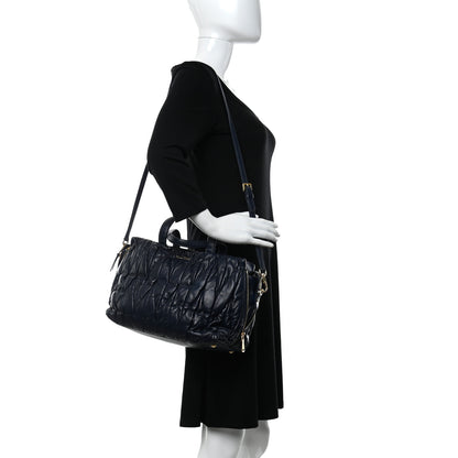 Miu Miu Nappa Matelasse Bauletto Top Handle Bleuette 2 of 9