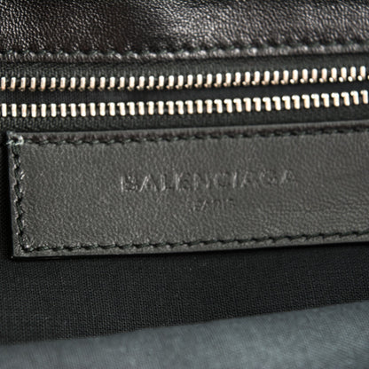 Balenciaga Chevre Silver Metallic Edge Hardware Envelope Clutch Black 6 of 7