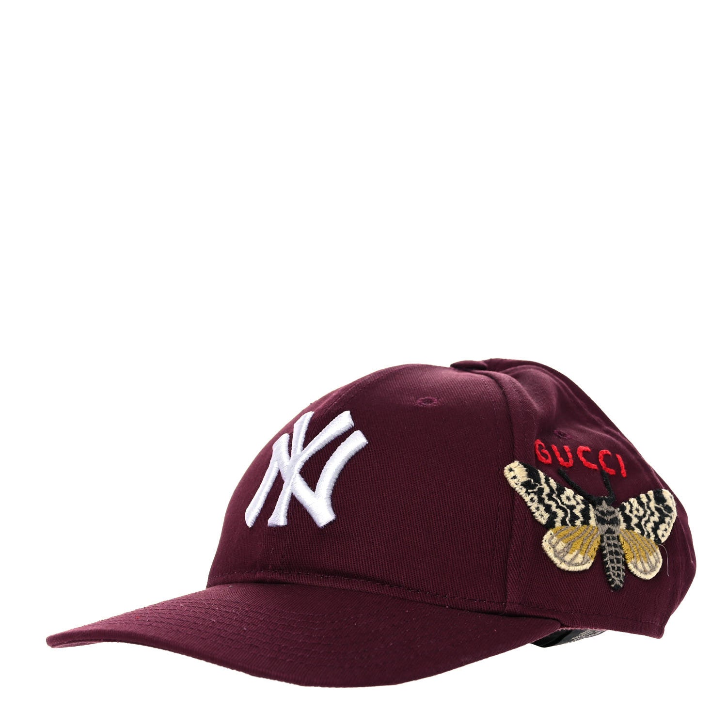 Gucci X MLB Cotton NY Yankees Baseball Hat 57-61 Lacquer 1 of 9