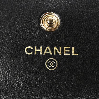 Chanel Lambskin Quilted Chanel 19 Flap Card Holder Black 6 of 10
