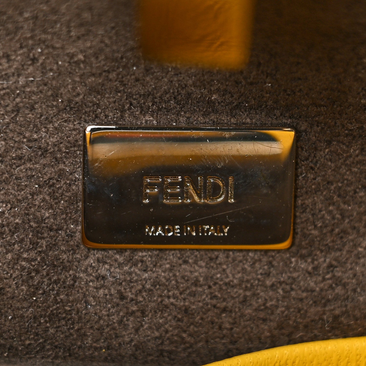 Fendi Shiny Nappa Micro Peekaboo Iconic Satchel Sunflower 15 of 17