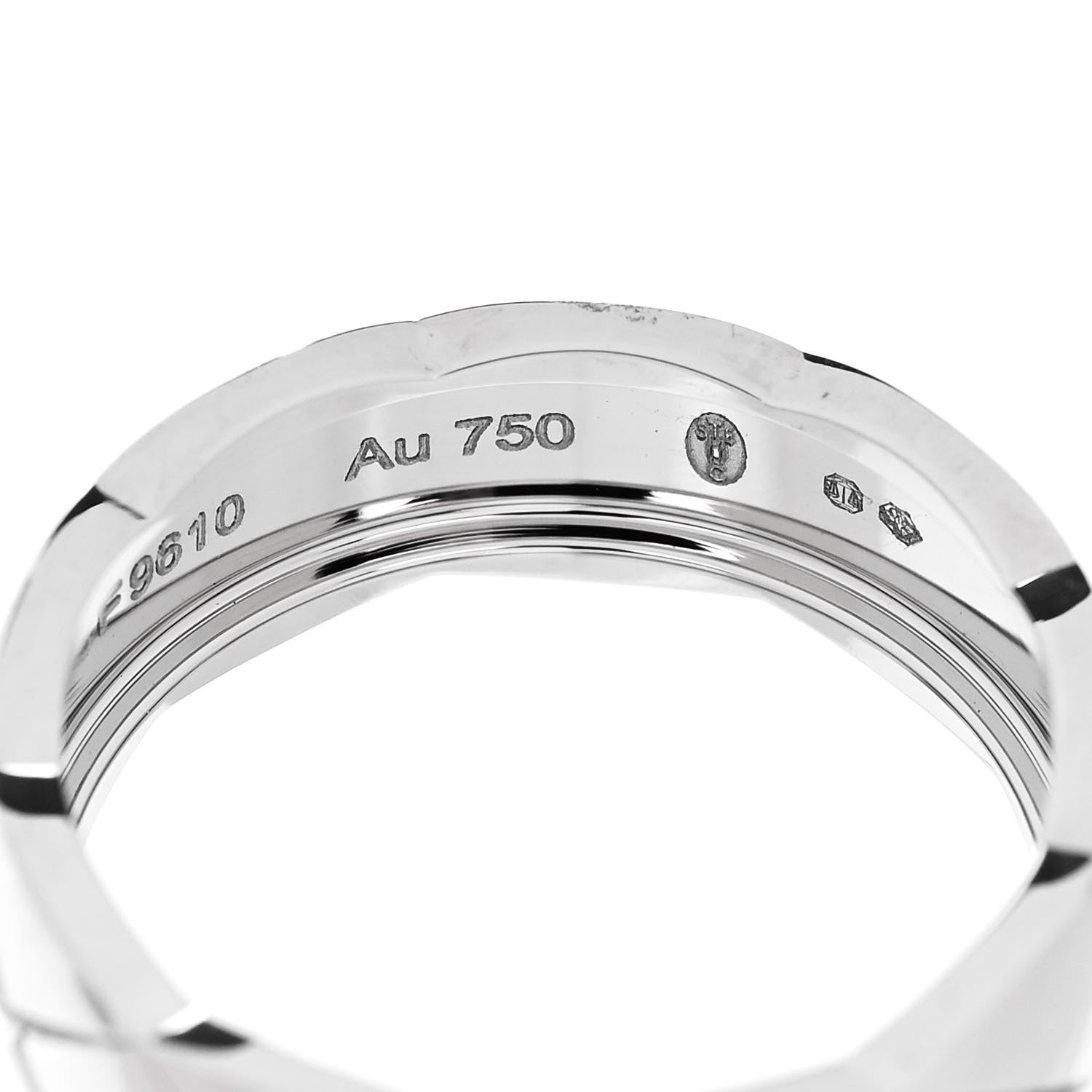 Chanel 18K White Gold Small Coco Crush Ring 56 7.5 5 of 6