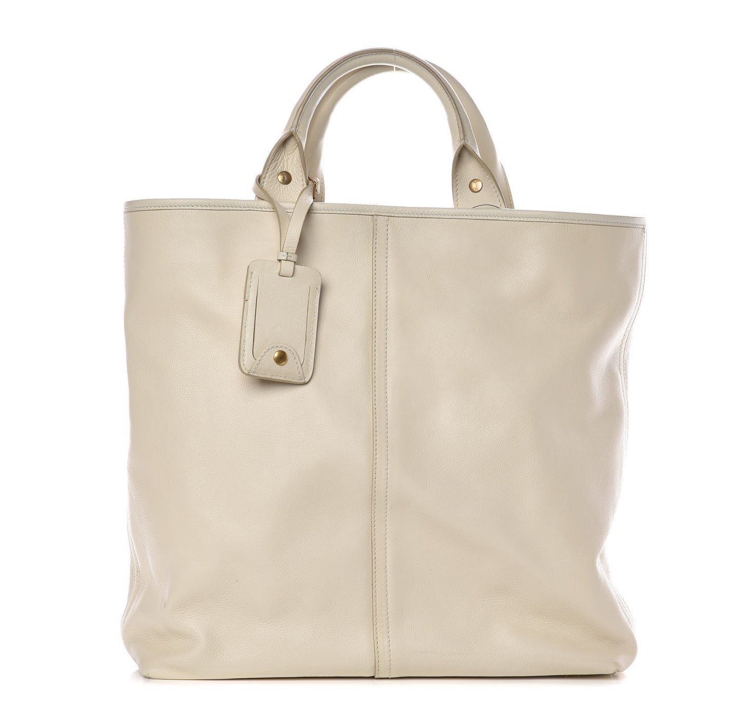 Calfskin Shopping Tote White