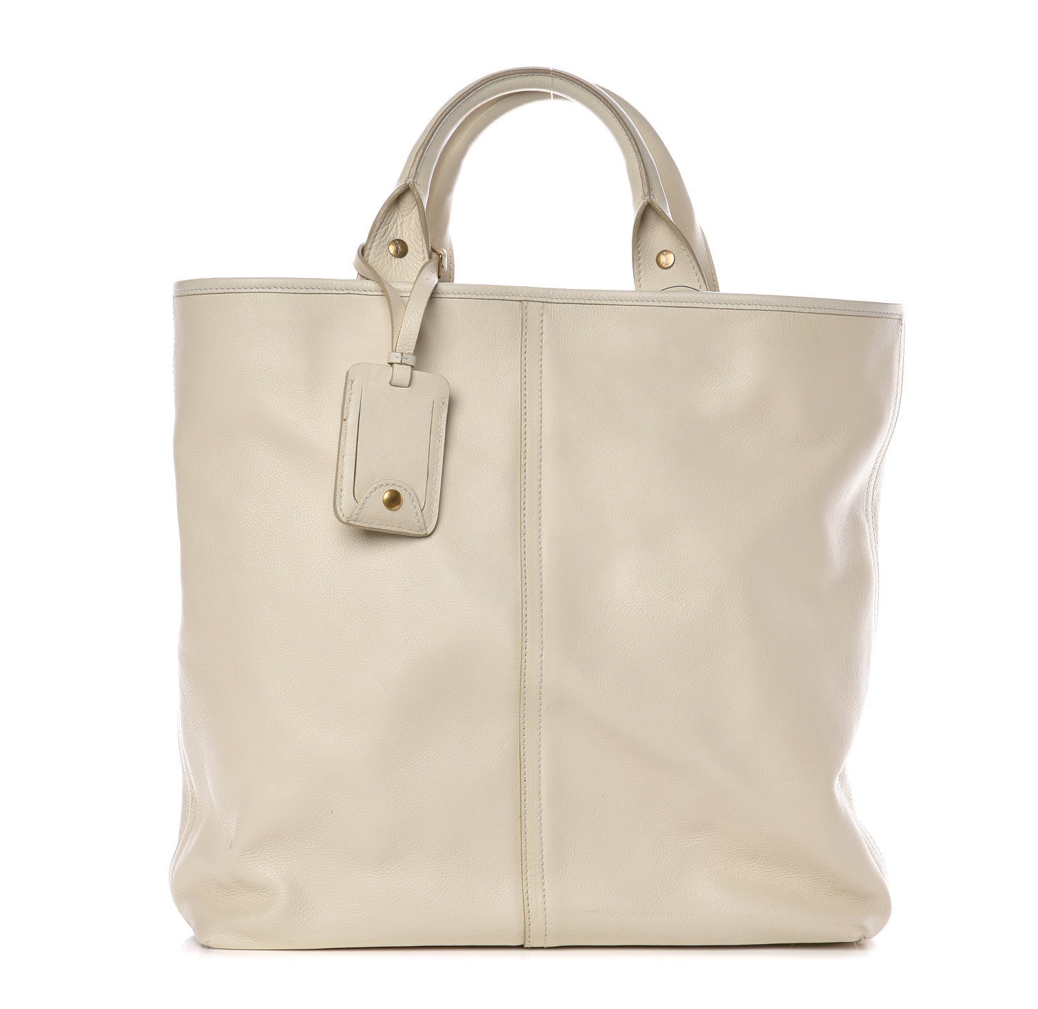 Saint Laurent Calfskin Shopping Tote White 1 of 13