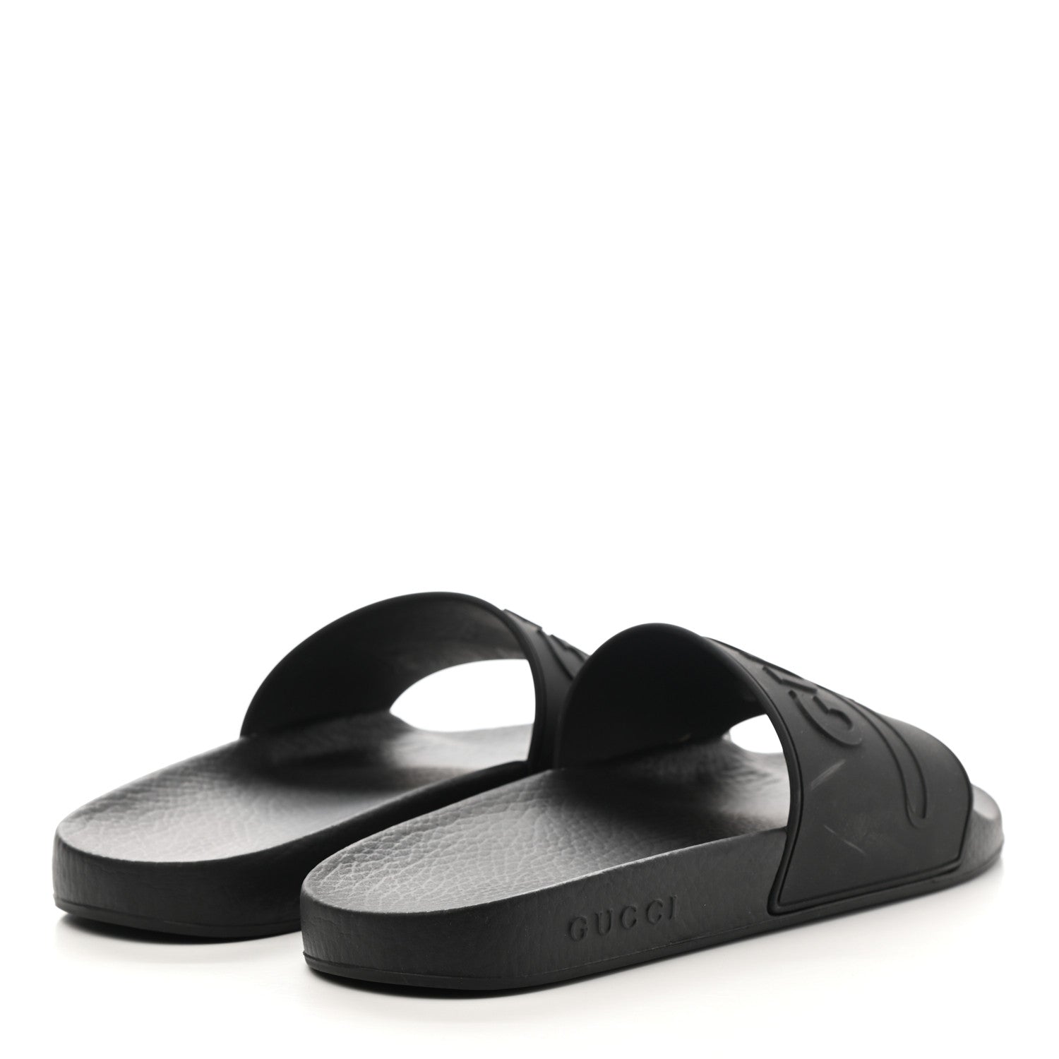 Gucci Rubber Womens Logo Slide Sandals 40 Black 4 of 9