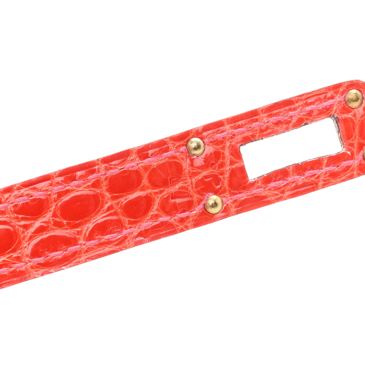 Shiny Alligator Kelly Longue Wallet Geranium