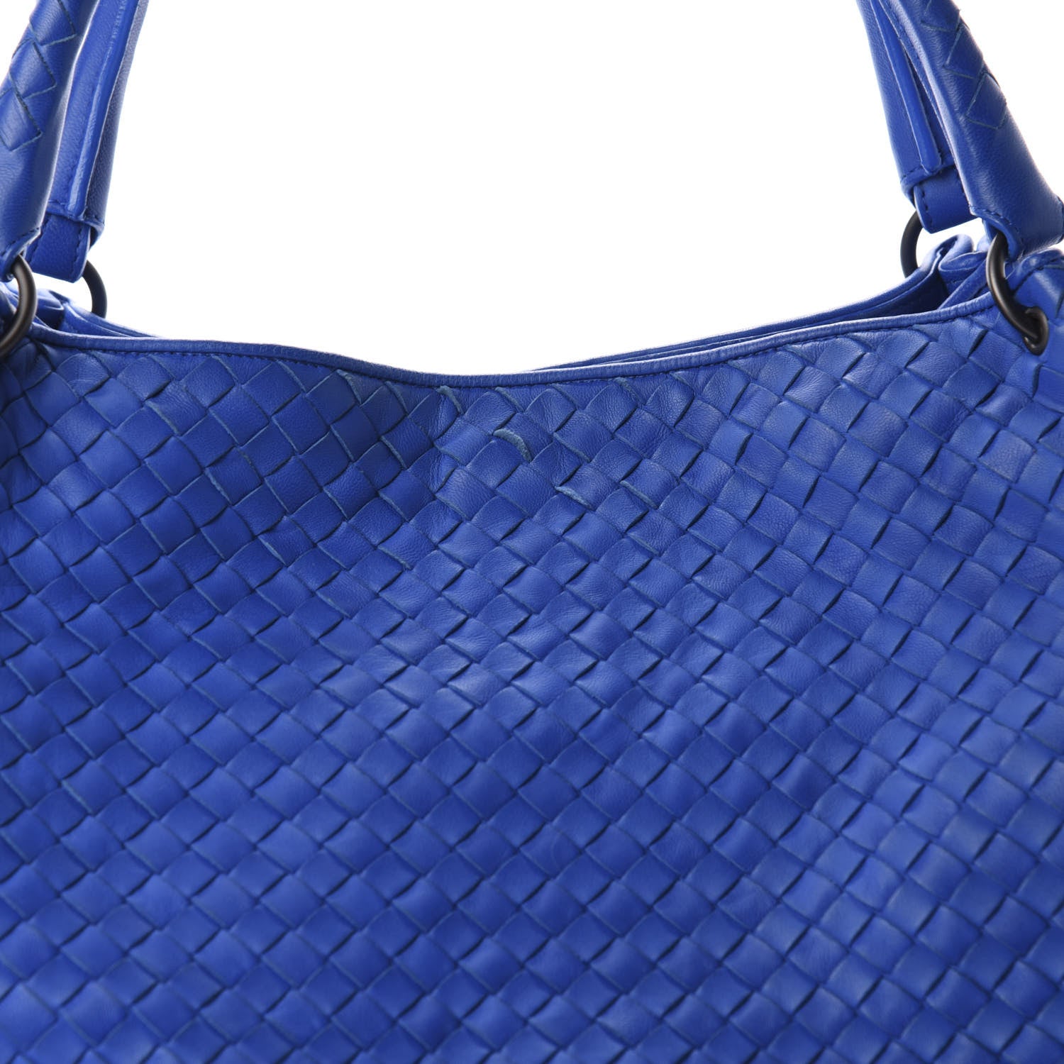 Bottega Veneta Nappa Intrecciato Parachute Bag Signal Blue 9 of 9