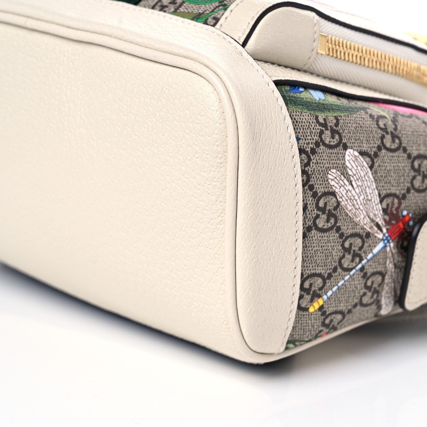 Gucci GG Supreme Monogram Flora Web Small Ophidia Day Backpack White 10 of 12
