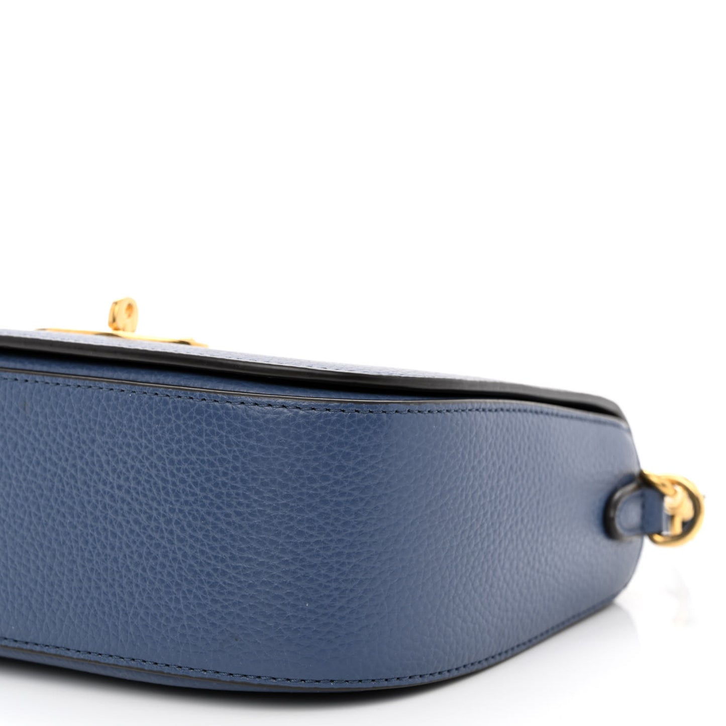 Small Classic Grain Calfskin Small Darley Satchel Pale Navy