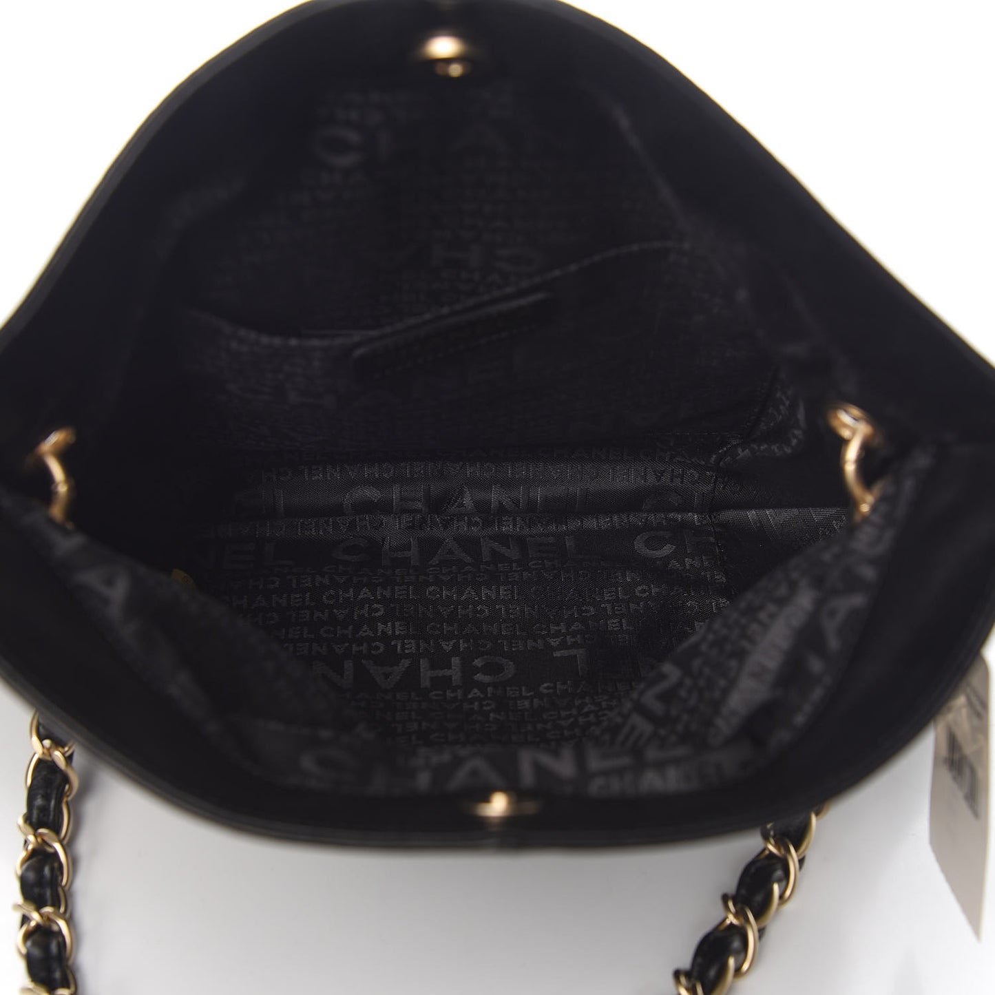 Lambskin Coco Ball Fold Over Bag Black