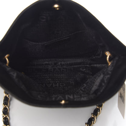 Chanel Lambskin Coco Ball Fold Over Bag Black 5 of 10