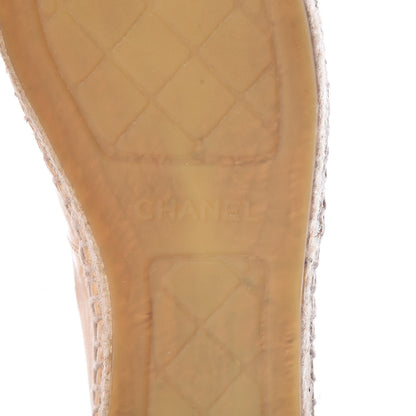 Chanel Lambskin CC Espadrilles 41 Beige Black 9 of 12