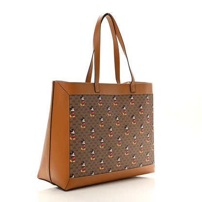 Gucci X DISNEY Mini Vintage GG Supreme Monogram Mickey Mouse Large Shopping Tote Beige Vintage Sun Oil 4 of 11