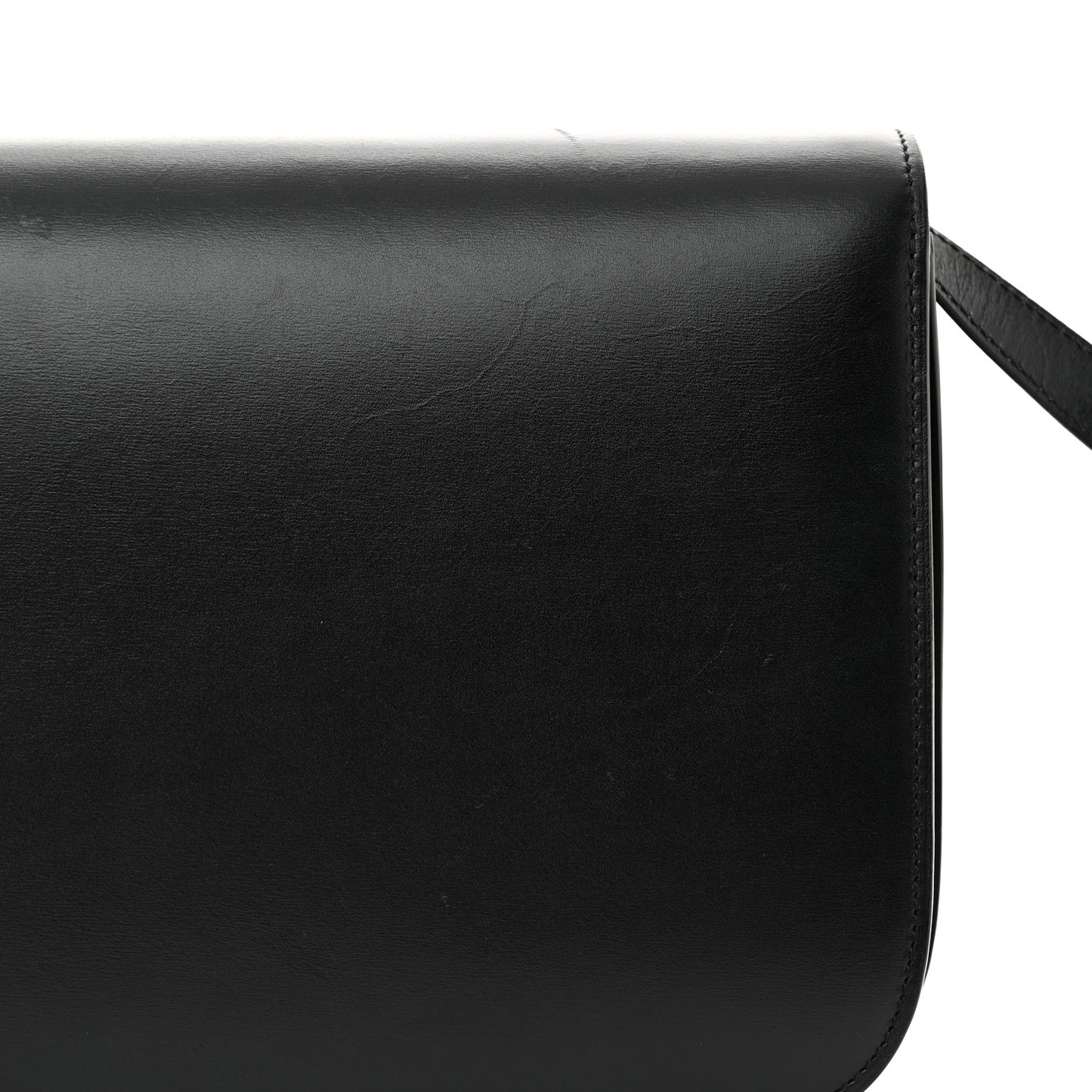 Box Calfskin Medium Classic Box Flap Bag Black