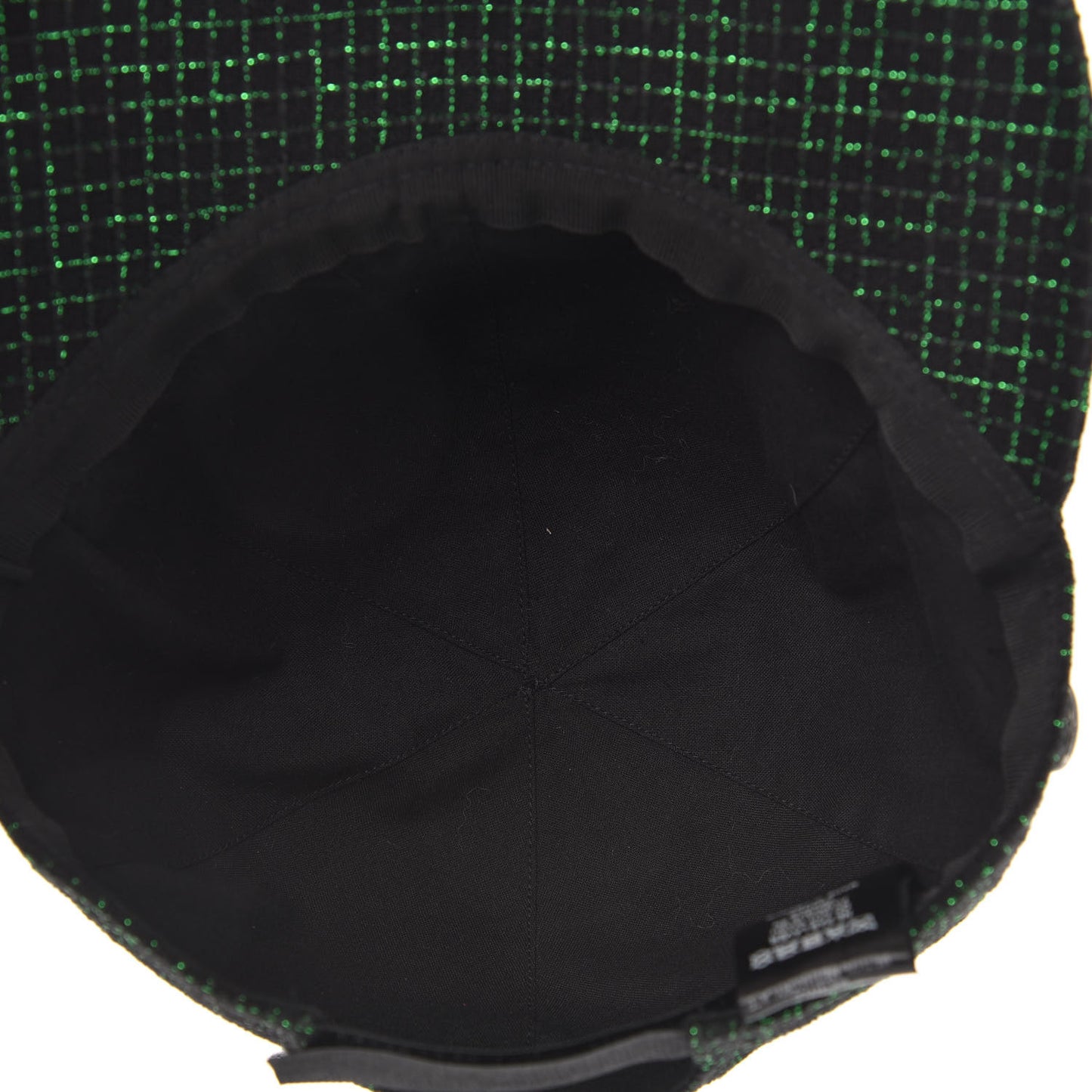 Metallic Tweed Cap Hat M Black Green