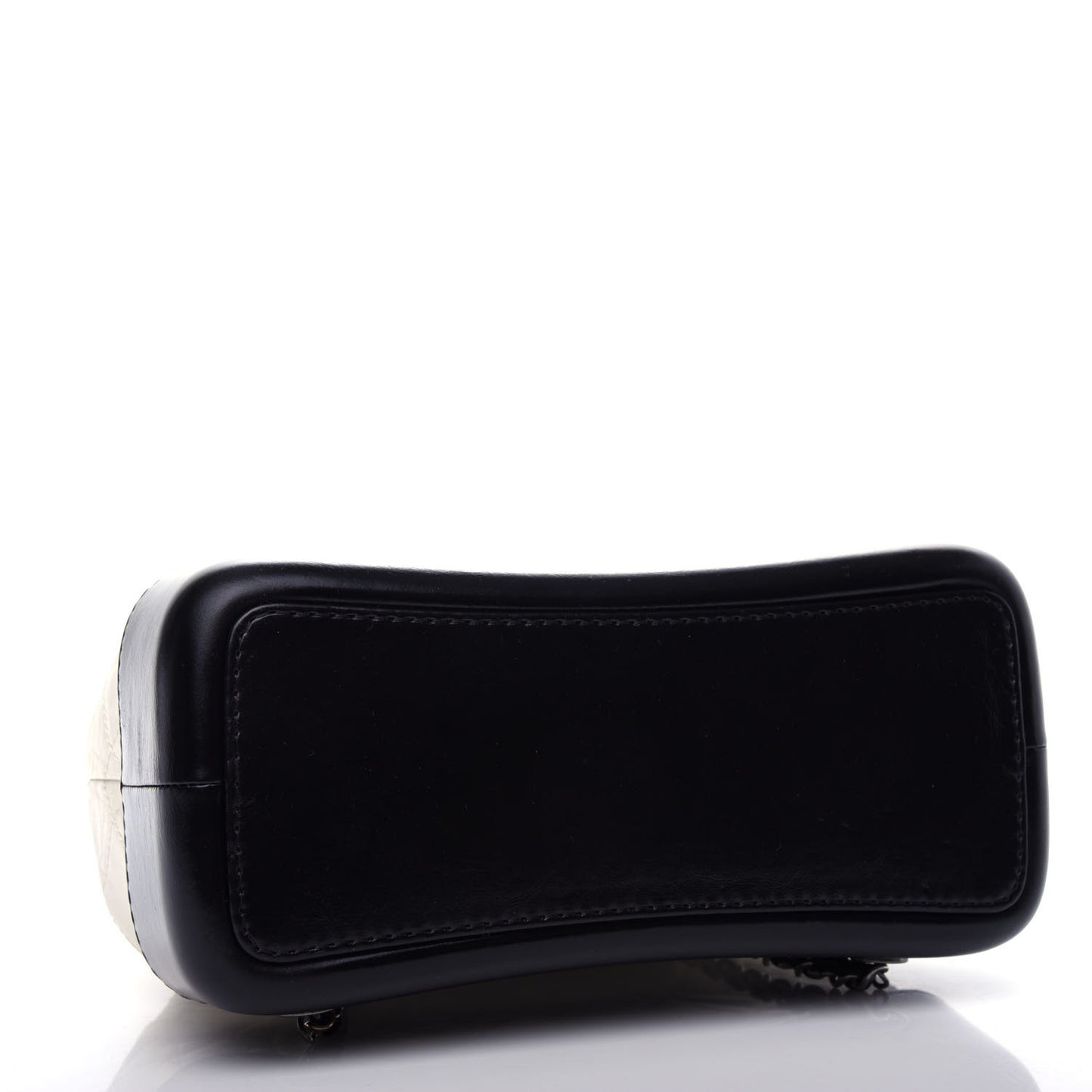 Aged Calfskin Quilted Small Gabrielle Backpack Black White