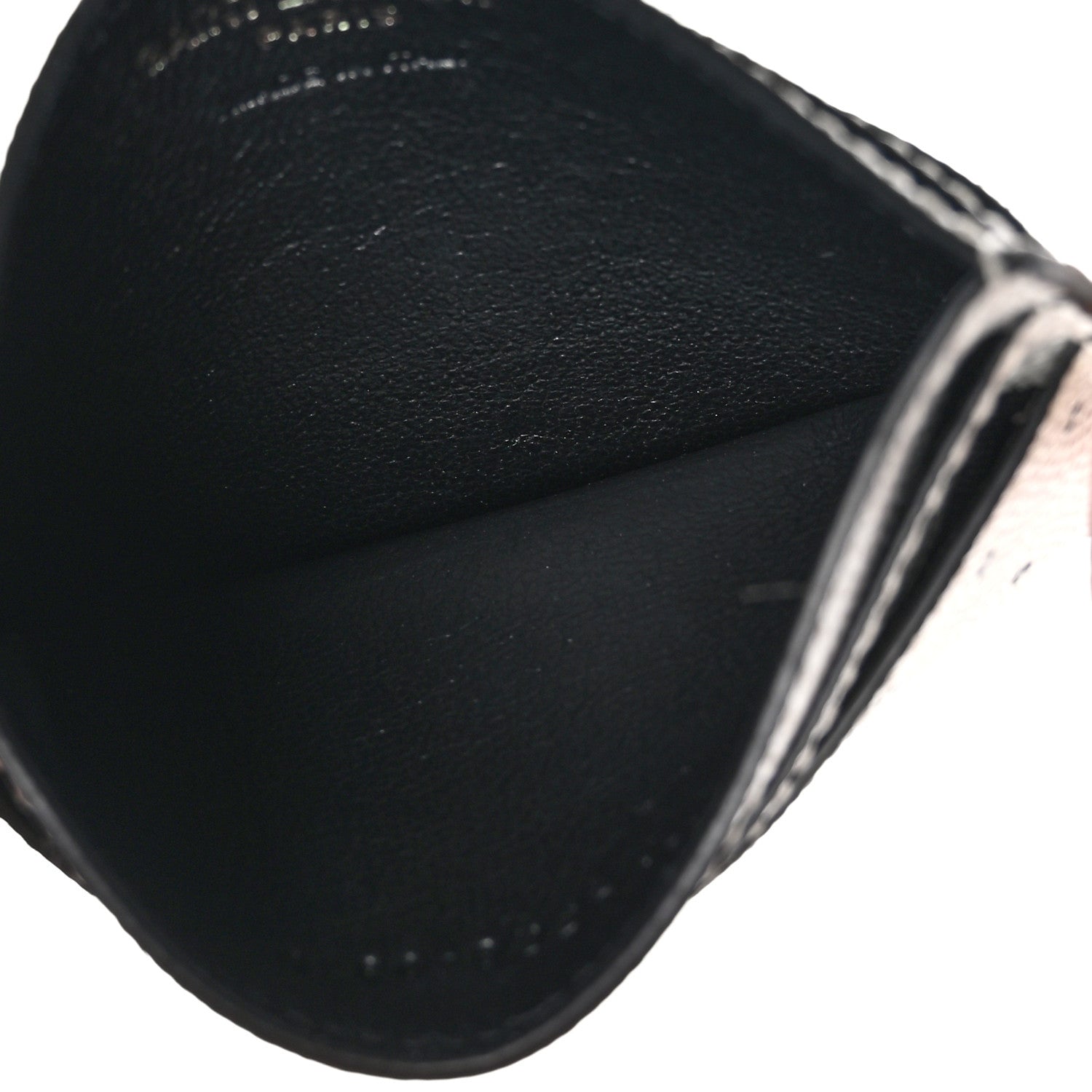 Saint Laurent Grain De Poudre Geo Print Card Case White Black 6 of 10