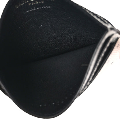 Saint Laurent Grain De Poudre Geo Print Card Case White Black 6 of 10