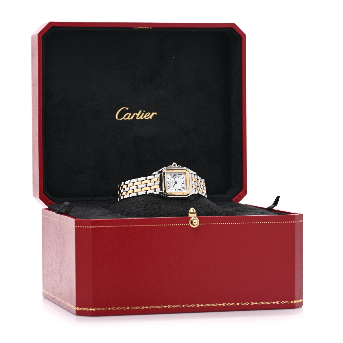 Stainless Steel 18K Yellow Gold 22mm Panthere Quartz Watch