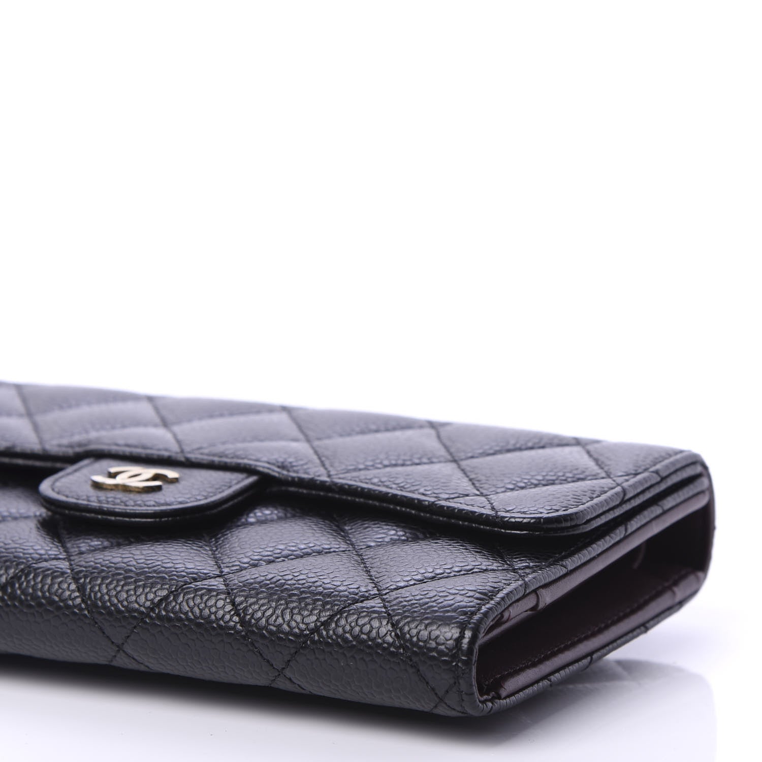 Chanel Caviar Quilted Long Flap Wallet Black 10 of 10