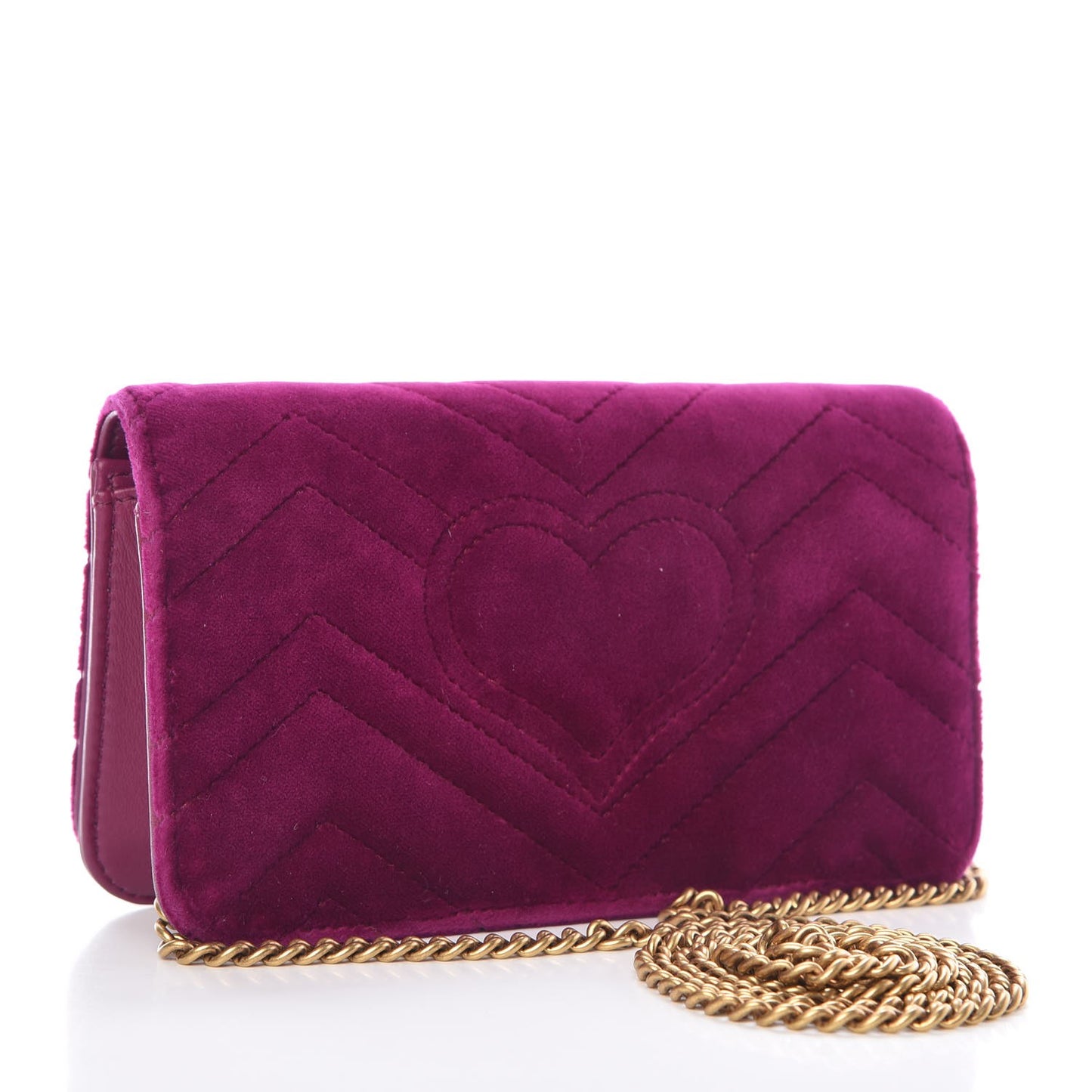 Velvet Matelasse GG Marmont Mini Bag Fuchsia Violet Cyclamen