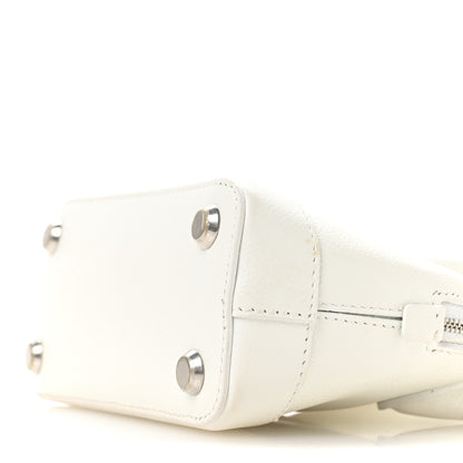 Balenciaga Grained Calfskin XXS Ville Top Handle Bag White Black 11 of 13