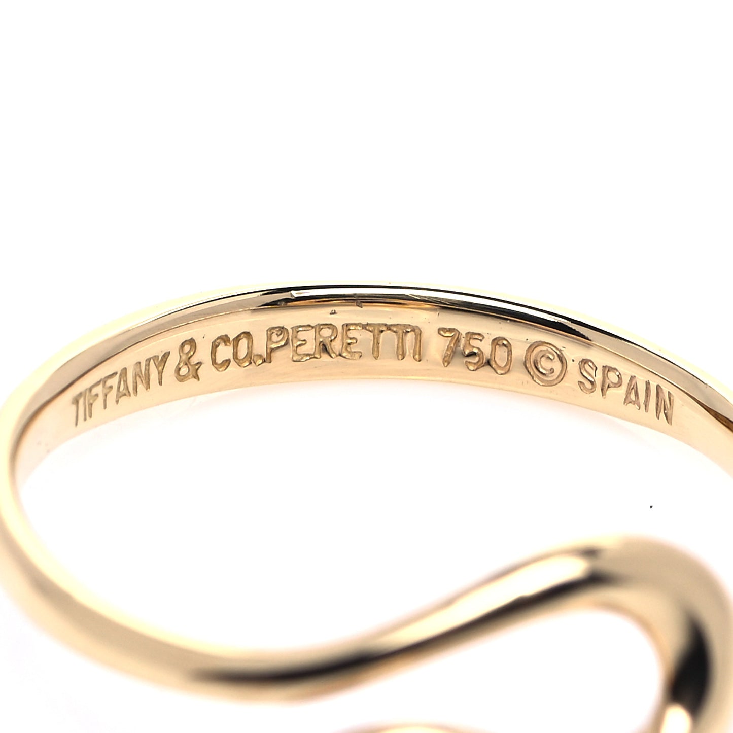 18K Yellow Gold Elsa Peretti Open Wave Ring 57 8
