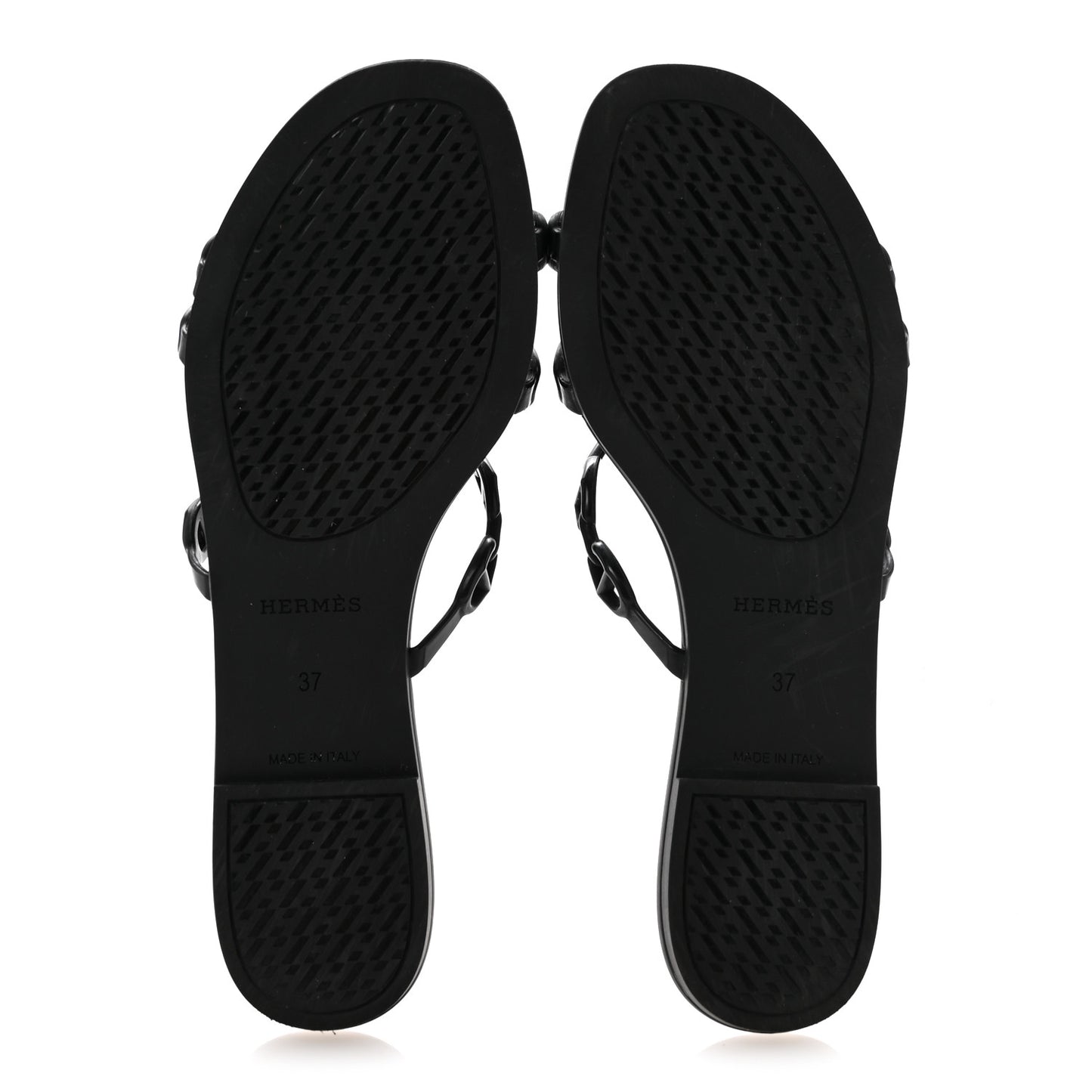 Rubber Chaine d'Ancre Rivage Sandals 37 Black