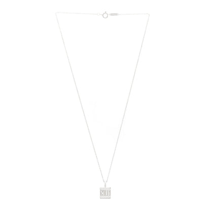 Tiffany Sterling Silver Atlas Cube Lock Pendant Necklace 3 of 6