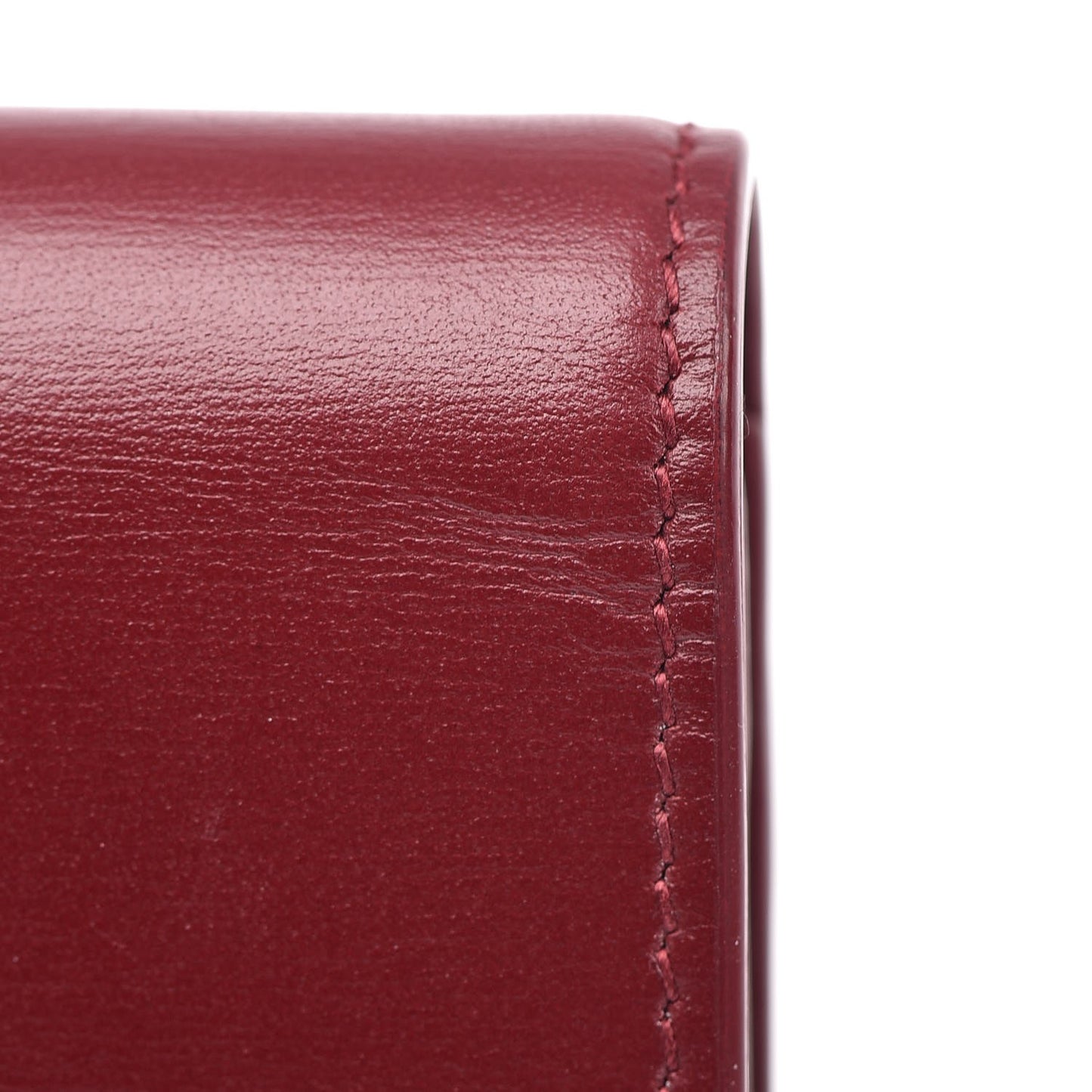 Calfskin Fragments Flap Wallet Dark Red