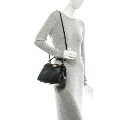 Fendi Nappa Mini Peekaboo Iconic Satchel Black 2 of 8