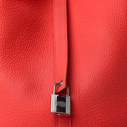 Hermes Taurillon Clemence Picotin Lock 26 GM Bougainvillea 11 of 11