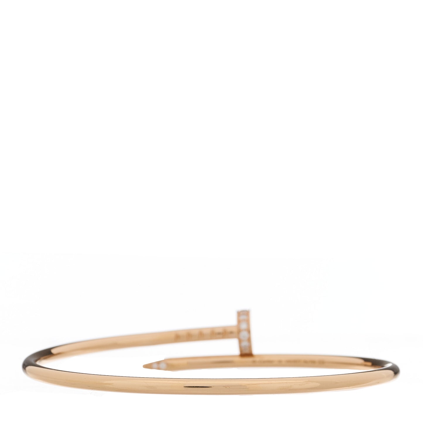 18K Pink Gold Diamond Small Juste Un Clou Bracelet 16