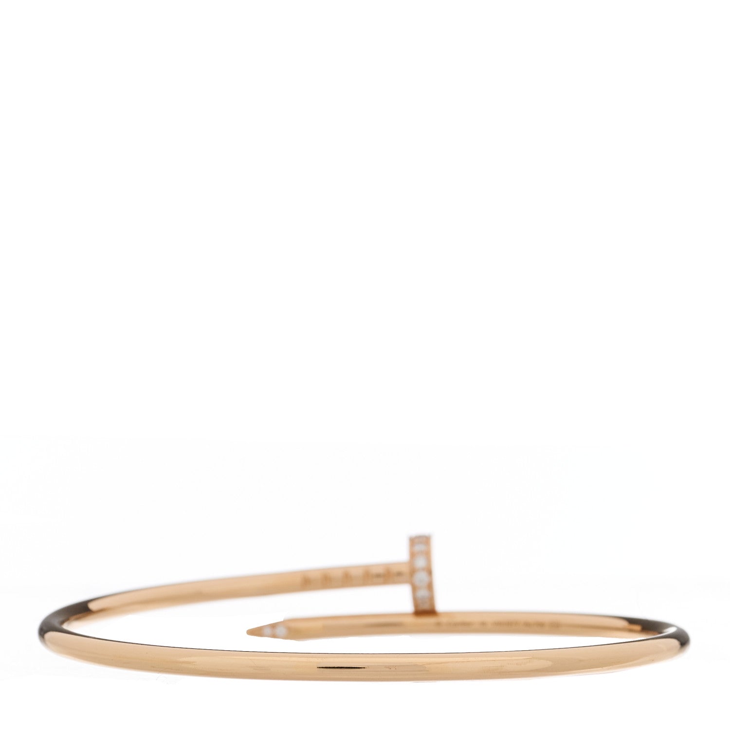 Cartier 18K Pink Gold Diamond Small Juste Un Clou Bracelet 16 2 of 4