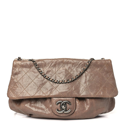 Chanel Caviar Quilted Medium Elastic Flap Brown 1 of 12