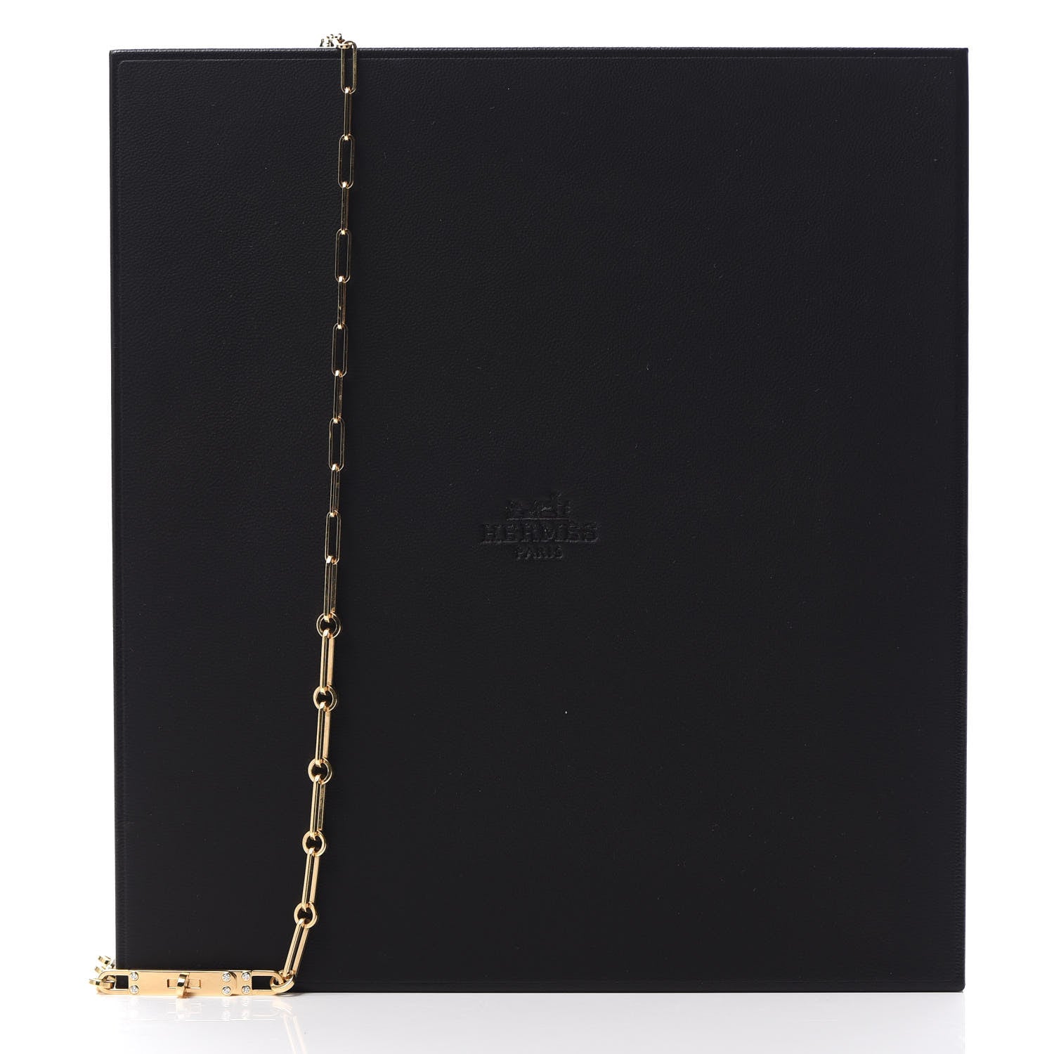 Hermes 18K Yellow Gold Diamond PM Kelly Chaine Double Tour Necklace 6 of 6